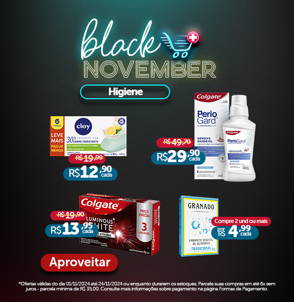 Black November Higiene - 01/11 até 24/11